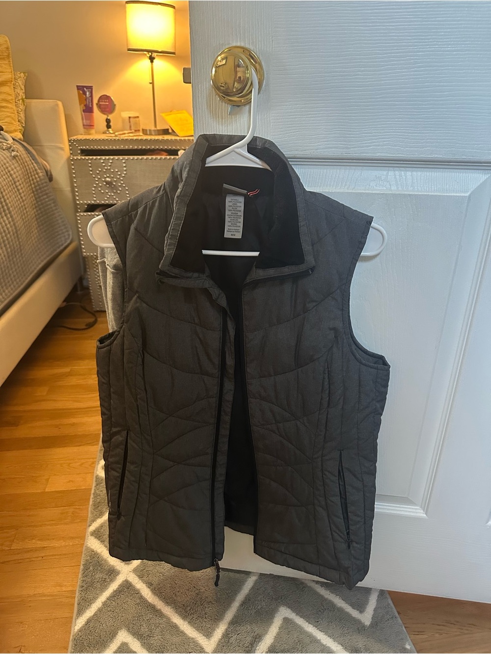 Champion Quilted Gray Puffer Vest